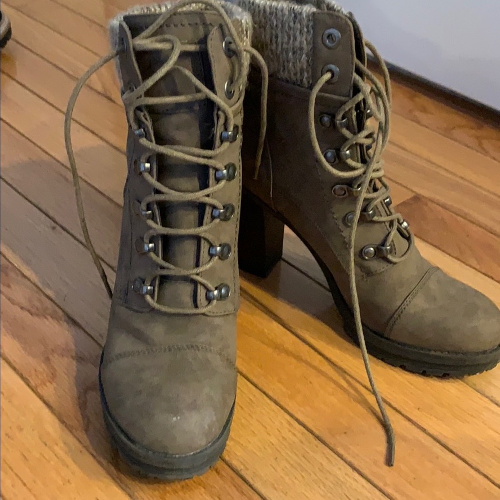Heeled Combat Boots